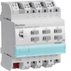 Berker Schalt-/Jalousieak 6-/3f REG 4A KNX 75316102