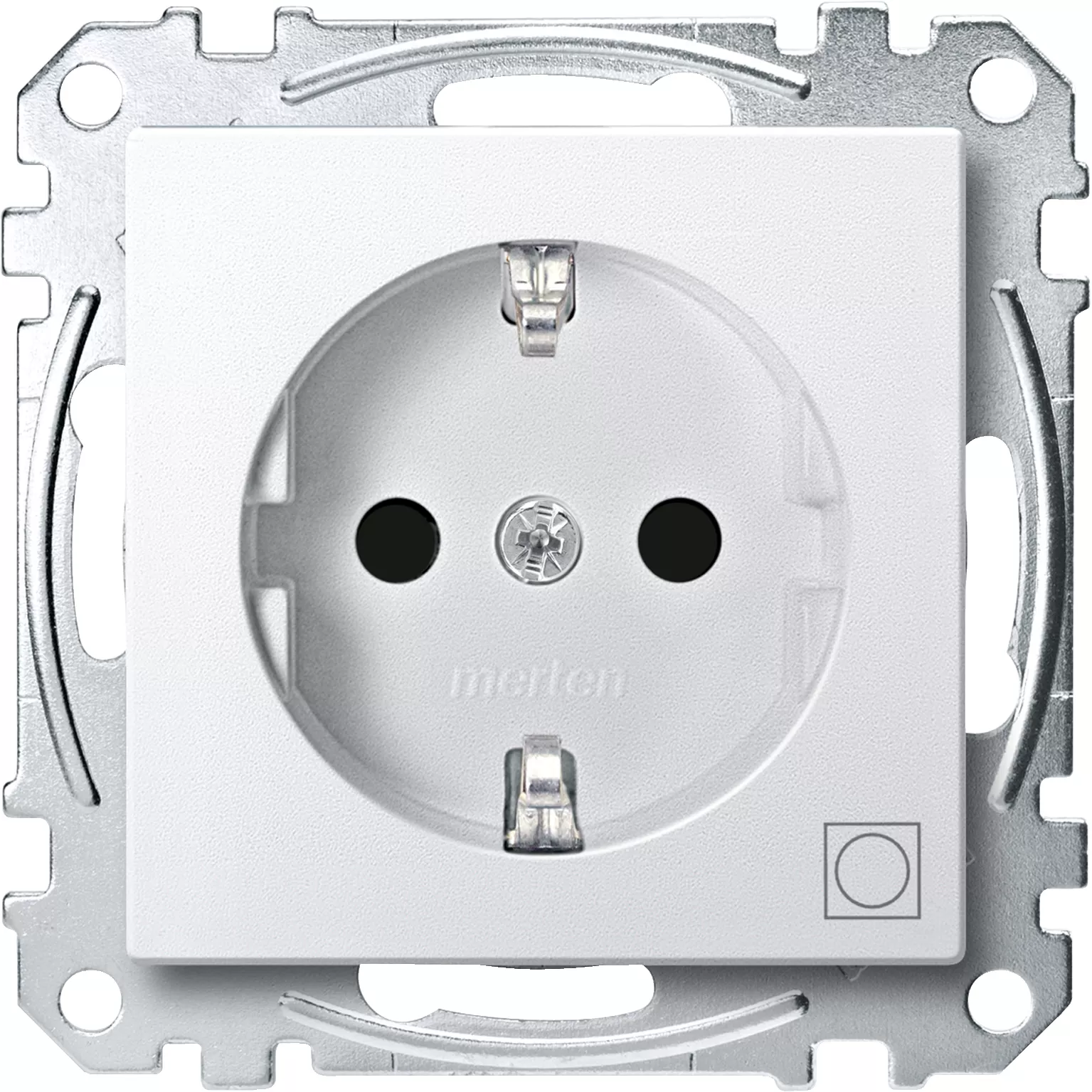 Merten Presa Schuko Con Coperchio Ribaltabile IP44: Protezione Bambini E Installazione Semplice, Bianco Polare