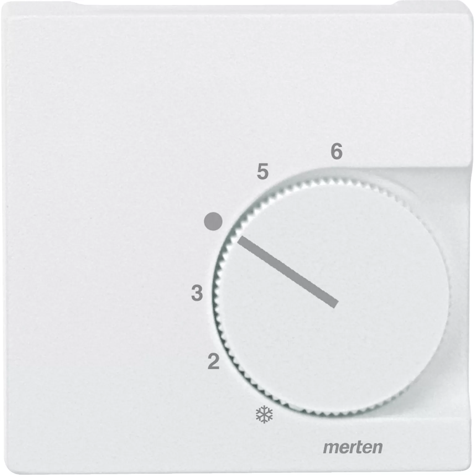 Merten Zentralplatte für Raumtemperaturregler-Einsatz mit Wechselkontakt, polarweiß, System M 536219