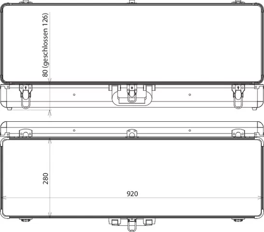 Dehn Kunststoffkoffer leer für Spannungs- prüfer 920 x 280 x 120 mm 766994