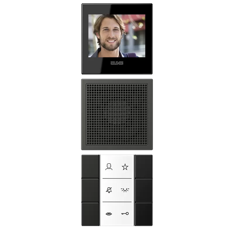 Jung Siedle In-Home-Bus Video-Innenstationen, Serie LS, anthrazit (lackiertes Aluminium) SIVIAL627AN