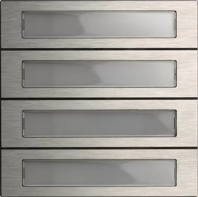 Gira Ruftastenmodul 4f System 106 Edelstahl V4A 5534914