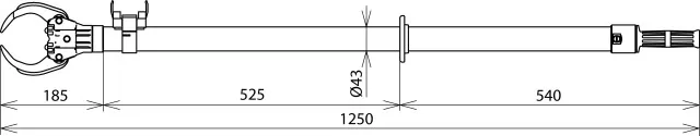 Dehn Sicherungszange  gerade  Un-36kV D 30..90mm  L 1250mm 765041