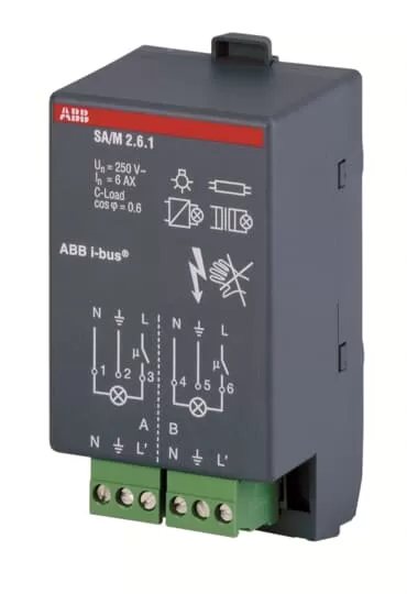 ABB SA/M2.6.1 Schaltaktormodul, 2fach, 6 A 2CDG110002R0011