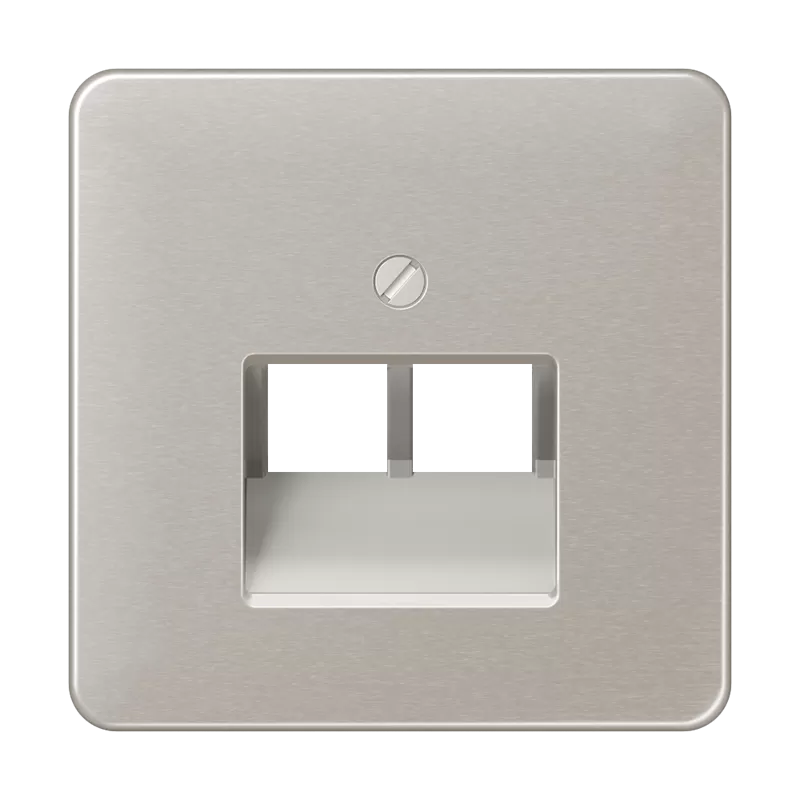 Jung Abdeckung für IAE/UAE-Anschlussdosen 2 x 8-polig, Aluminium eloxiert, Serie CD, platin CD569-2UAPT