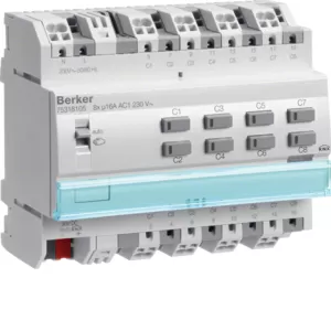 Berker Schalt-/Jalousieak 8-/4f REG C 16A KNX 75318105