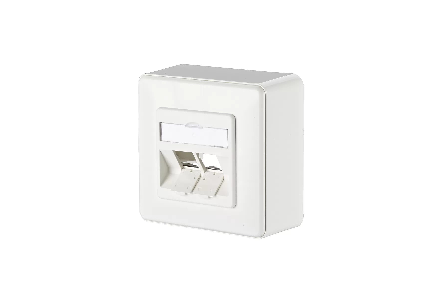Metz Connect Modul Anschlussdose AP 2 Port unbestück reinweiß 1309150002-E