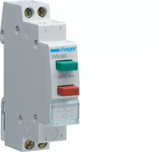 Hager Doppeltaster 16A 1S+1Ö 230V AC 1PLE SVN391