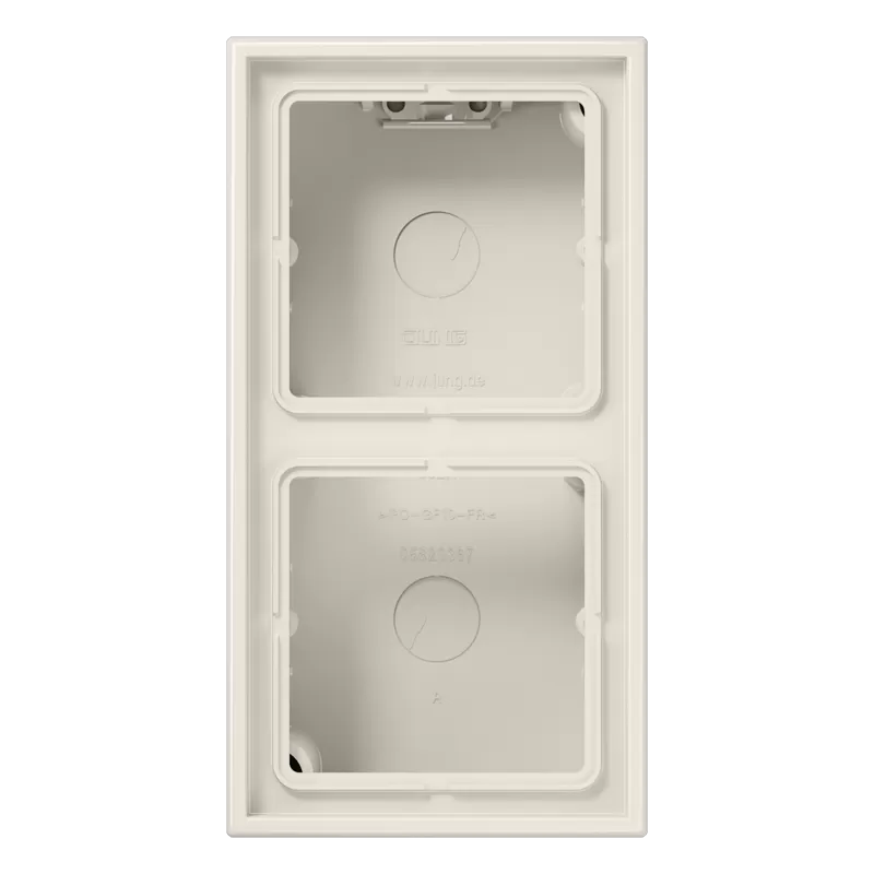 Jung Aufputz-Kappe 2fach, Serie LS, weiß LS582AW