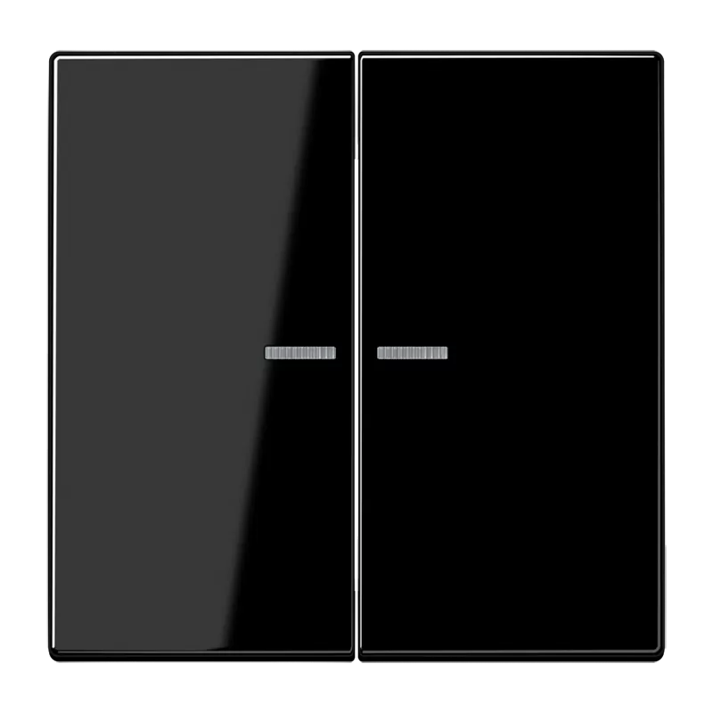 Jung Wippe mit Lichtleiter für KNX Taster 2fach, Duroplast, Serie LS, schwarz LS102KO5SW