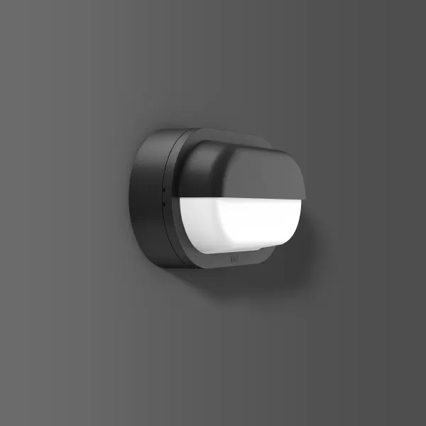 RZB Alu-Lux oval, 12 W, 290 lm, 830, anthrazit, Phase-cut Wandleuchten, L 258 B 148 H 92, 90°/0°/69°/67°, Glas opal 582066.0031