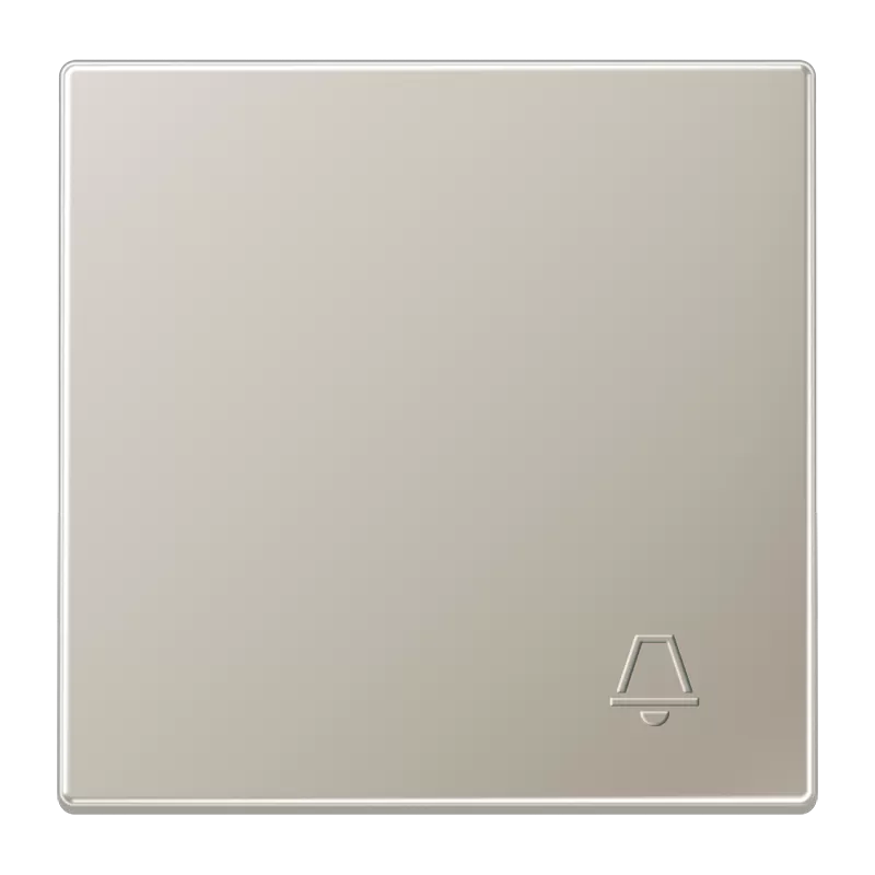 Jung Wippe 1fach, mit abtastbarem Symbol Klingel, Serie LS, Edelstahl ES2990KP