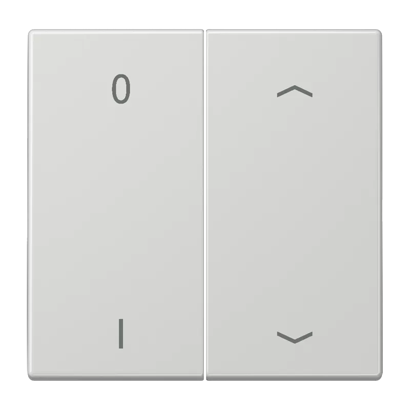 Jung EnOcean Funk-Wandsender 4-kanalig, Symbole 0 I und Pfeil, Serie LS, lichtgrau ENOLS995P01LG