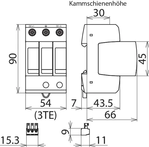 Dehn Überspannungsableiter Typ 2 DEHNguard M Mehrpolig für PV-Anlagen bis 1170V DC 952565