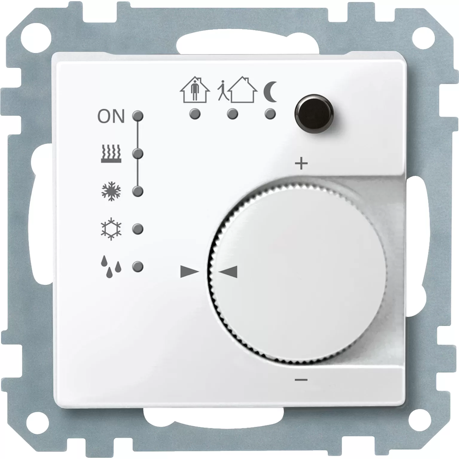 Merten KNX Raumtemperaturregler UP/PI mit Tasterschnittstelle 4fach, polarweiß glänzend, System M 616719