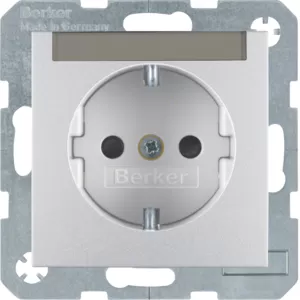 Berker Steckdose SCHUKO m BF erh BS B.7 alu 47491404