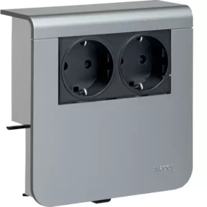 Hager Geräteträger 2 STD SL 20x80 Dekor Alu SL20080900D1