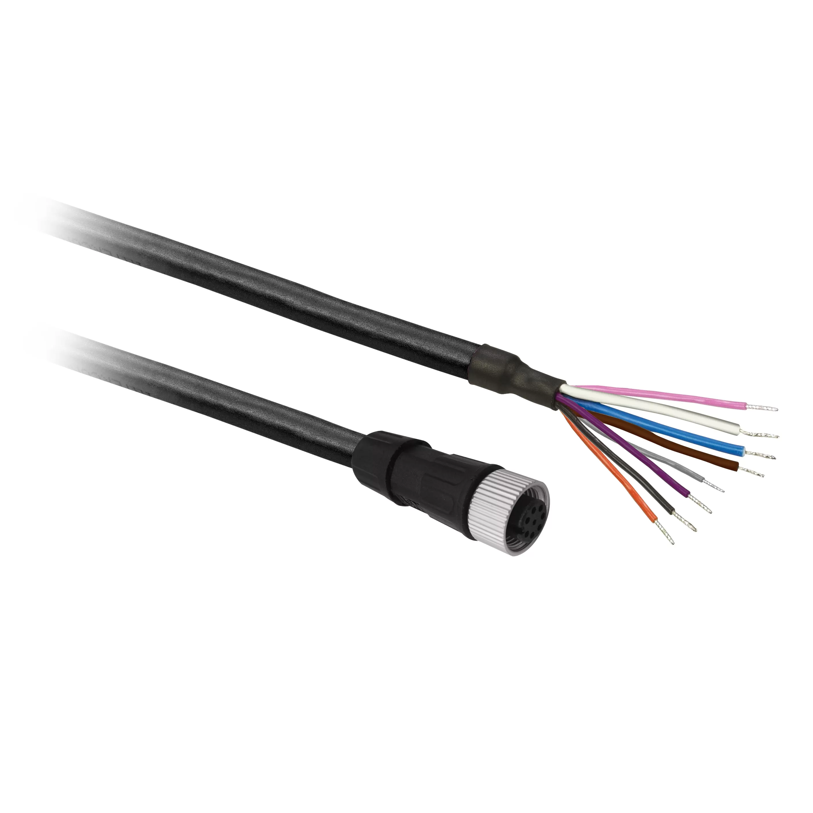 Yageo XZ-Vorverdrahtete Buchsen, gerade, M12, 8-polig, PUR 20m Kabel XZCP29P12L20