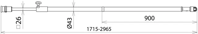 Dehn Erdungsstange Spindel-Querstift (klein) teleskopisch m. Steckkuppl.  1790-3040mm 769304