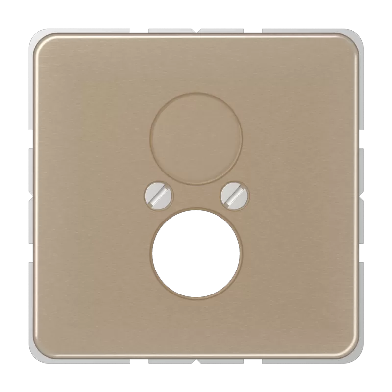 Jung Abdeckung für 2 Kleinsteckdosen bis 18,5 mm Ø, Aluminium eloxiert, Serie CD, gold-bronze CD562GB