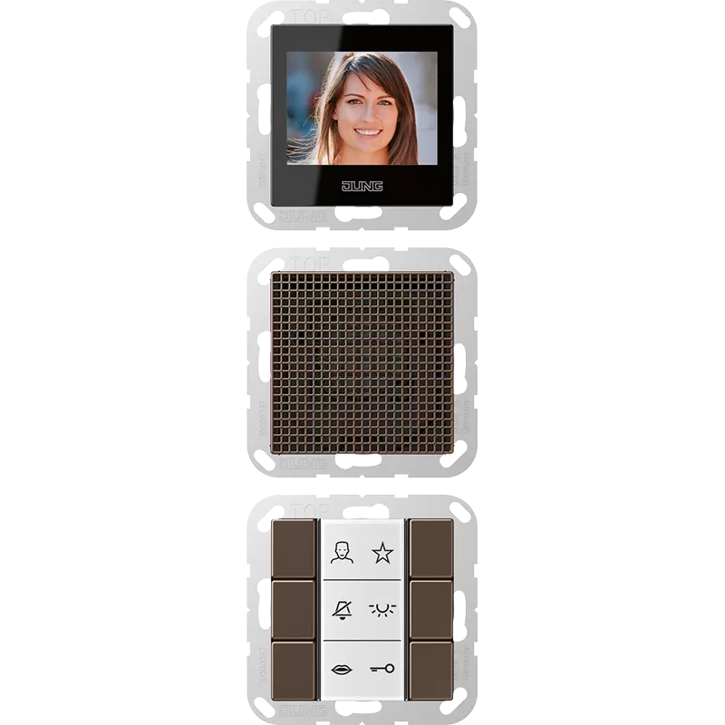 Jung Siedle In-Home-Bus Video-Innenstationen, Serie AS/A, mokka SIVIA622MO