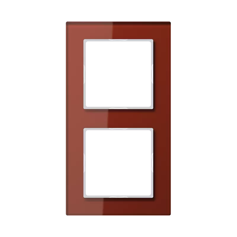 Jung Glasrahmen 2fach, senkrechte und waagerechte Montage, Glas, A CREATION, rot AC582GLRT