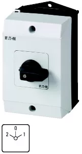 Eaton Wendeschalter, T0, 20 A, Aufbau, 4 Baueinheit(en), Kontakte: 7, 45 °, rastend, mit 0-Stellung, 2-0-1, SOND 28, Abwicklungs Nr. 131 222569
