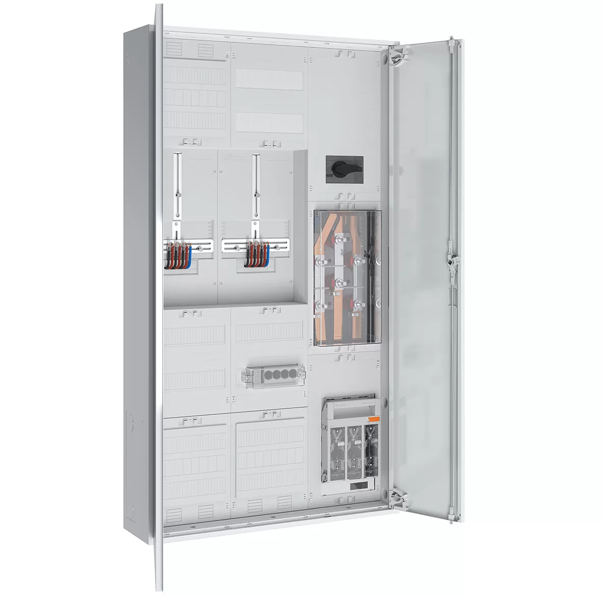 ABN Wandlermess-Schrank 200A TAB TEN(Thür,) 4-polig(TT), Zu=NH1 , AB=LA 250A 4-polig WM309X1382