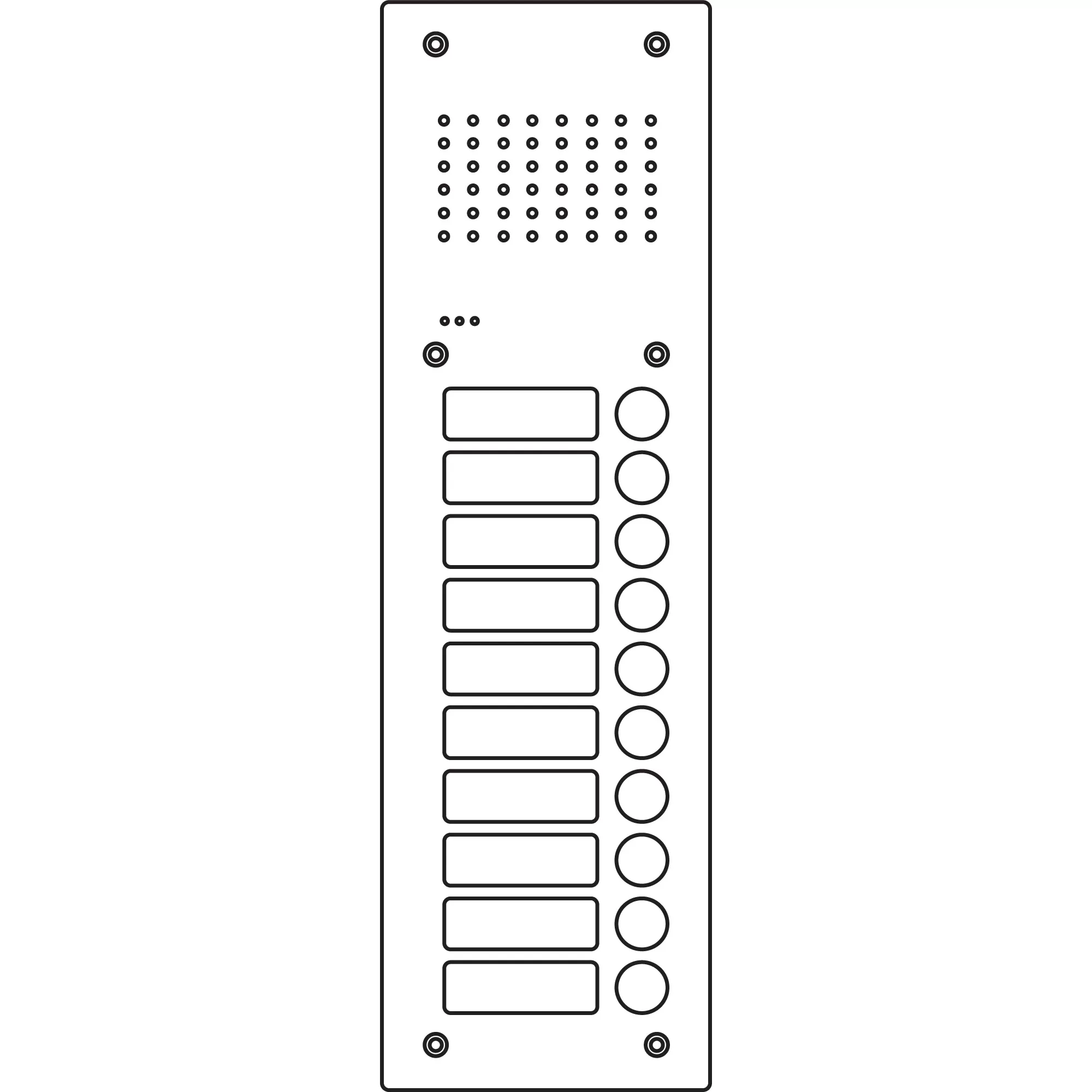 Ritto Acero pur Edelstahl-Türstation Audio, 10 WE, Edelstahl RGE1811225