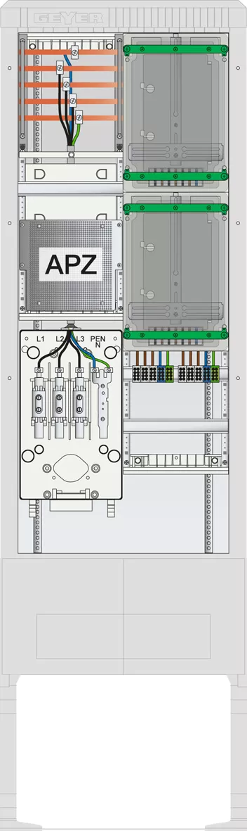 ABN Zähleranschlusssäule 2 ZP, APZ, 5pol SZ205ZA2503