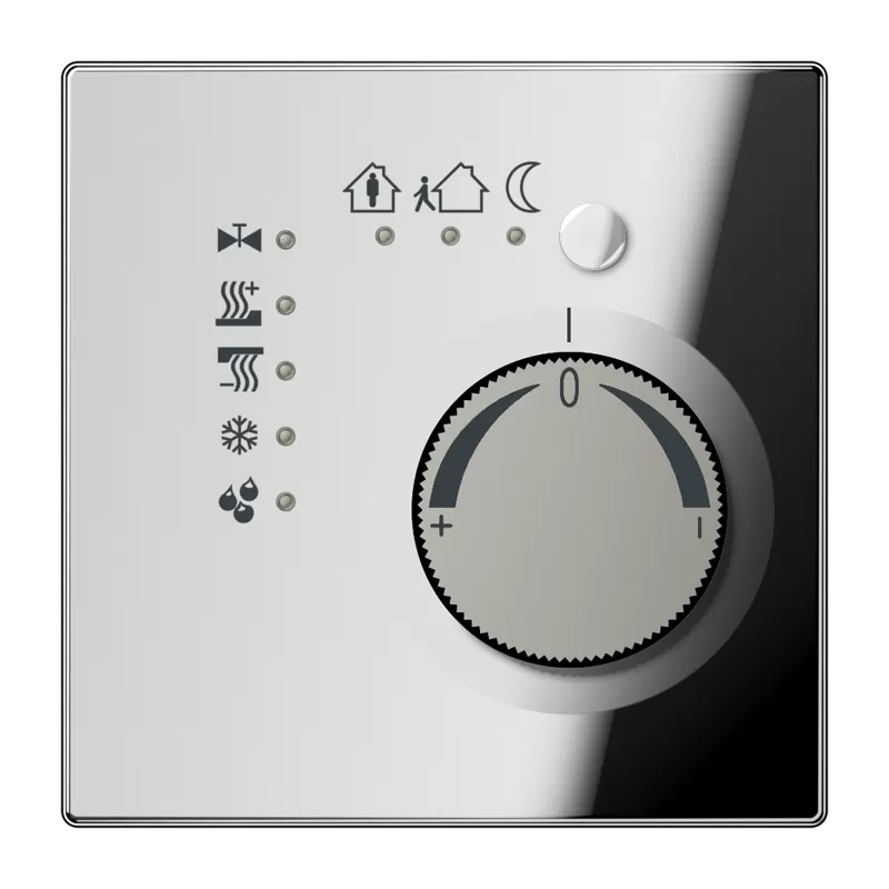 Jung KNX Stetigregler mit integrierter Tasterschnittstelle 4fach, Metall verchromt, Serie LS, glanzchrom GCR2178TS
