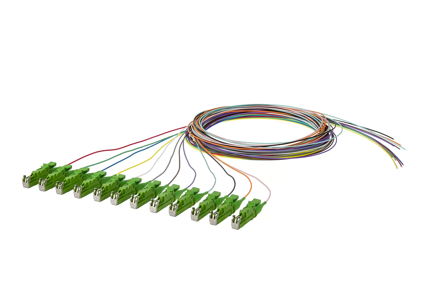 Metz Connect OpDAT Pigtail E2000-APC, OS2, 12 Farben 150Q1MA0020E