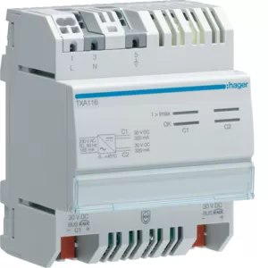 Hager Spg. Versorg. 2 Ausg, 2 Drosseln,2x320mA TXA116