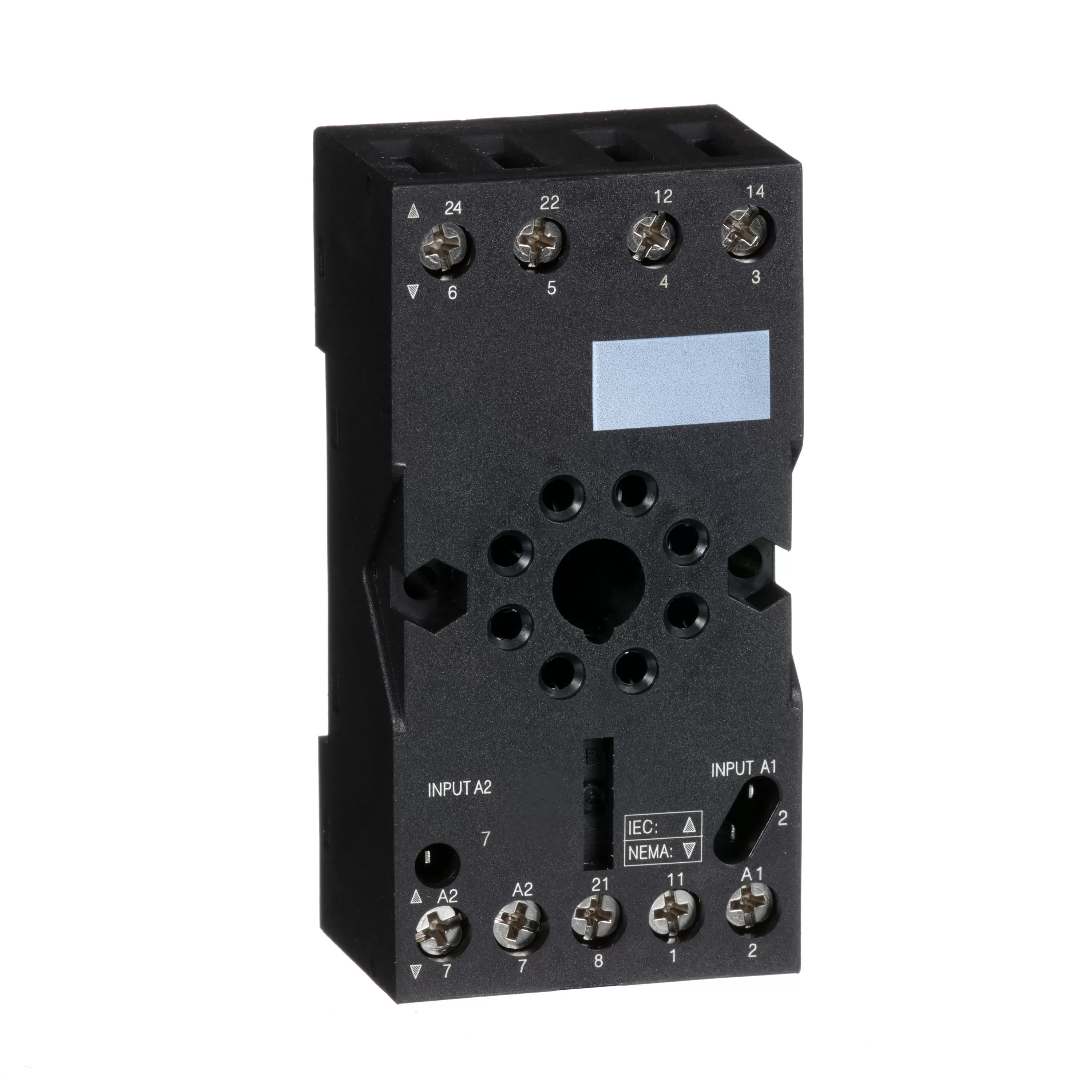 Schneider Electric Sockel für RUMC2+RE48, 2 polig, 8 Pins, gemischte Kontakte, Kastenklemmen RUZC2M