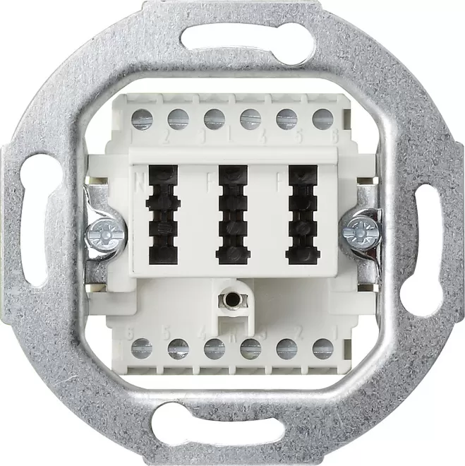 Gira TAE-Anschlussdose TAE 2 x 6/6 NFF Einsatz Weiß 003202