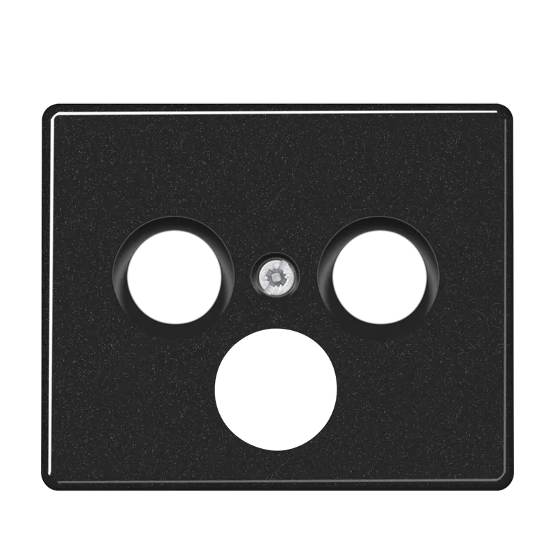 Jung Abdeckung für Universal-Sat/BK-Dosen, Aluminium lackiert, Serie SL, schwarz SL561SATSW