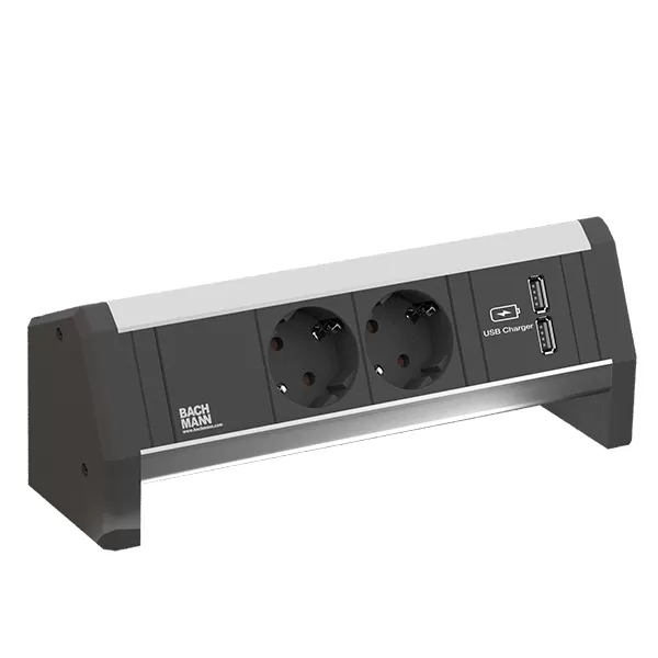Bachmann DESK 2xCEE7/3 1xUSB Charger GST18 902.0192