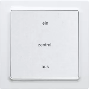 Eltako Funk-2-Kanal-Zentralsteuertaster reinweiß glänzend 55x55mm batterie- und leitungslos 30055447