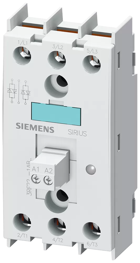 Siemens Halbleiterrelais 2RF2, 3-phasig 30A 48-600V/4-30V DC2-Phasen gesteuert 3RF22301AB45