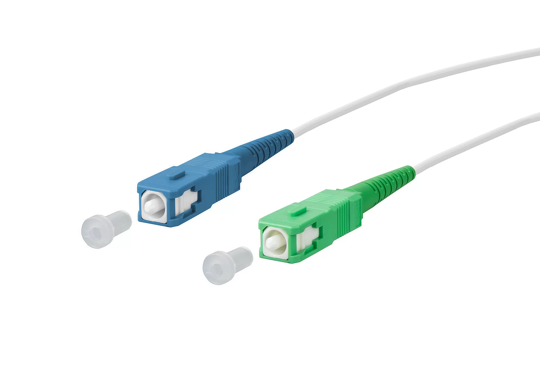 Metz Connect OpDAT Patchkabel SC UPC/SC APC OS2 weiß, 0,5 m 151P7EOEA05E