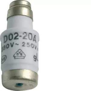 Hager Sicherung D02 E18 20A 400V gG mit Melder LE1820