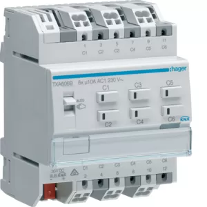 Hager Schalt-/Jal.aktor 6/3fach KNX easy, 10A TXA606B