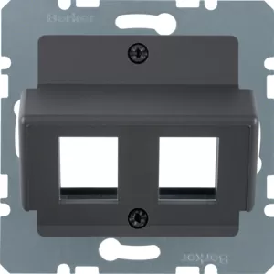 Berker Zentralplatte f AMP Mod Jacks ZPS anth 14631606