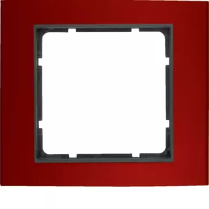 Berker Rahmen 1fach B.3 Alu, rot/anthrazit 10113012
