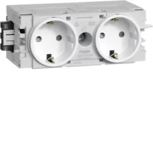 Hager Steckdose 2-fach Wago C-Profil vw GS20009016