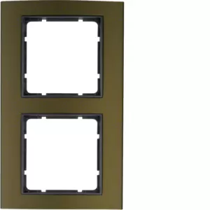 Berker Rahmen 2fach B.3 Alu, braun/anthrazit 10123001
