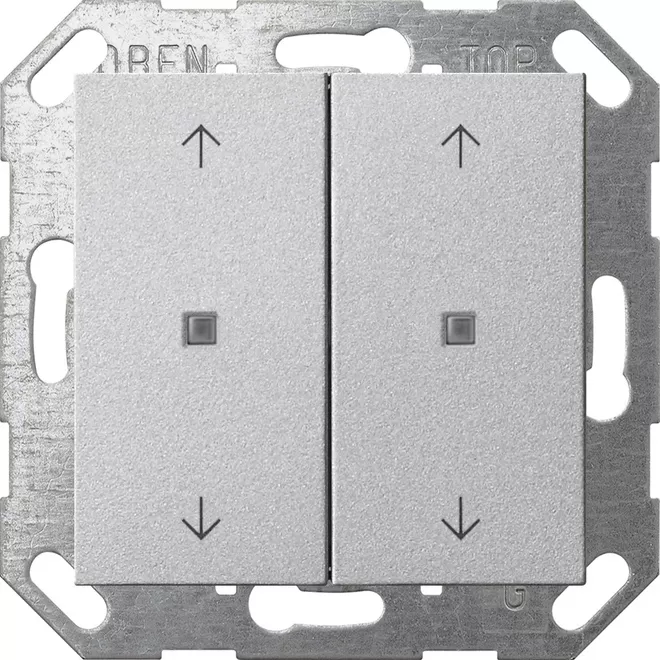 Gira KNX Taster Wippe 2f Pfeile System 55 F Alu 517426
