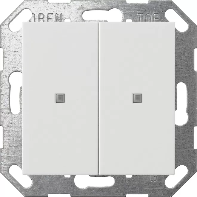 Gira KNX Taster Wippe 2f System 55 Reinweiß m 517327