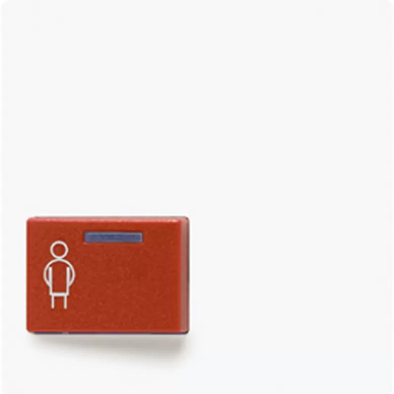 Jung Abdeckung für Ackermann, Typ 73022 A 2, rot, Serie AS/A, alpinweiß A022A-1WW