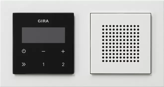 Gira UP-Radio RDS Lautsprecher + Rahmen E2 Gira E2 Weiß/Reinweiß 049572